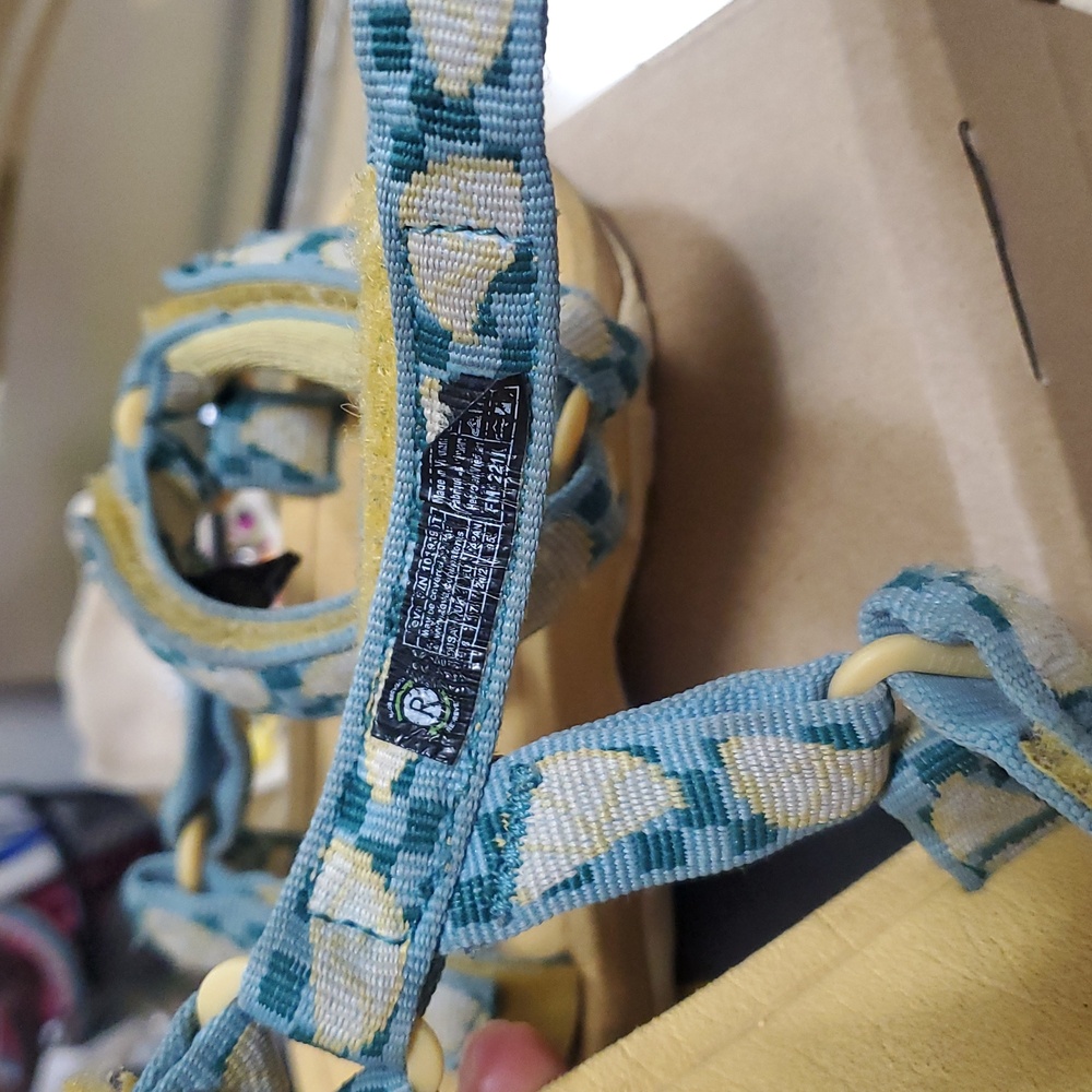 TEVA, T HURRACAINE Blue and Yellow Sandals - Picture 8 of 13